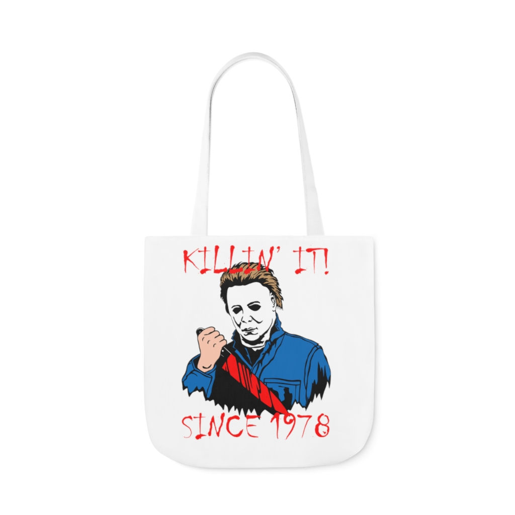 Killin' It-Michael Myers Canvas Tote Bag-Beach Tote-Goth-Halloween Movies