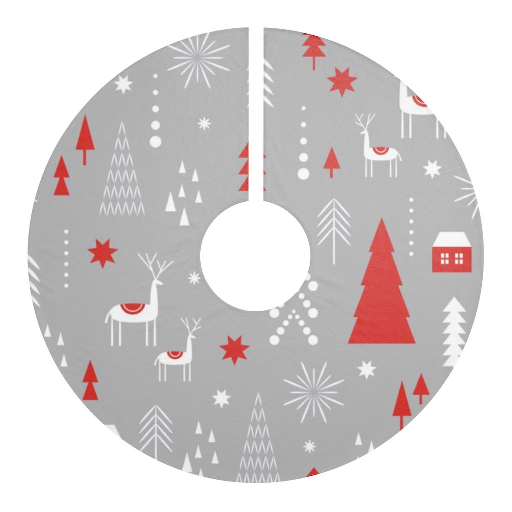 Christmas Tree Skirt-Deer's-Christmas Tree-Christmas Lights-Decorations
