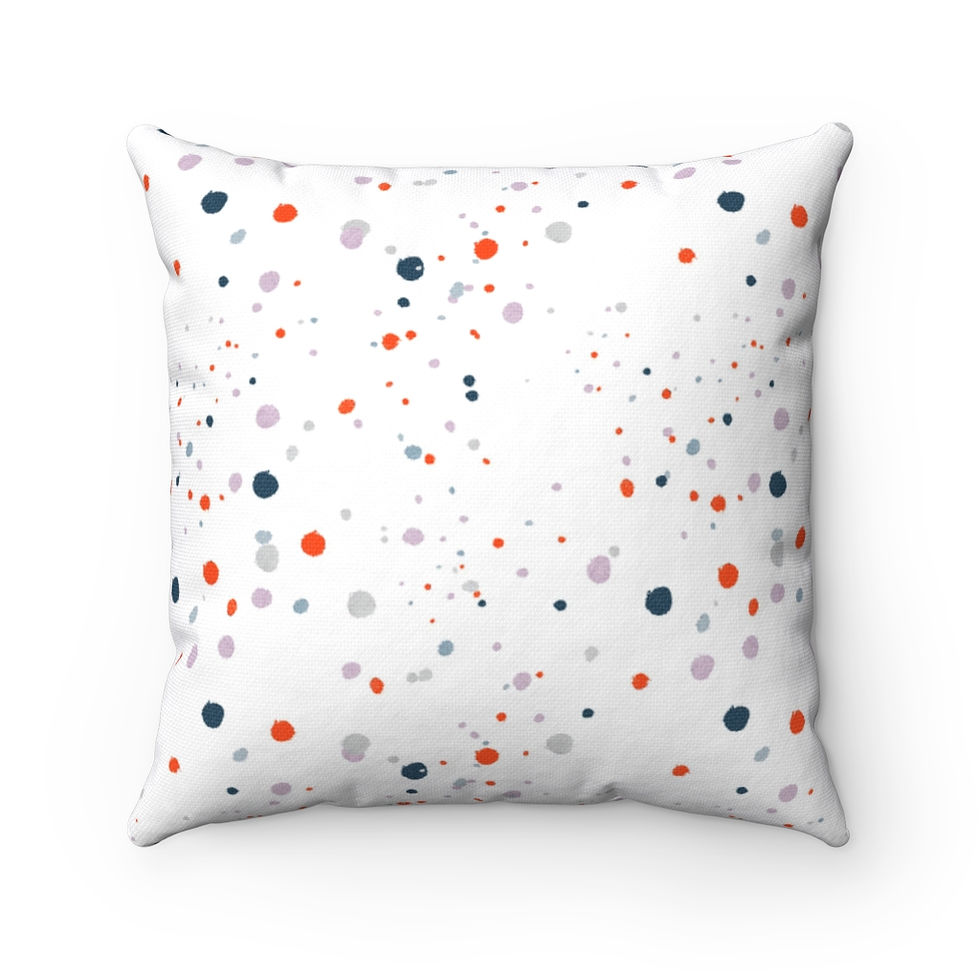 Thumbnail: Colorful Polka Dots Square Pillow-Living Room-Bedroom-Patio Pillow