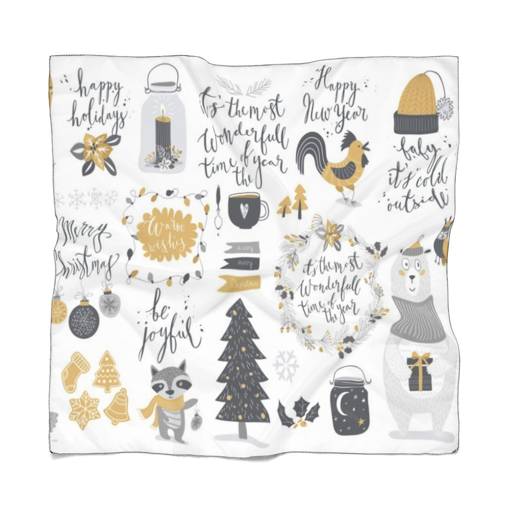 Poly Luxury Holiday Scarf-Head Scarf-Neck Scarf-Head Wrap-Scarf Belt-Bracelet