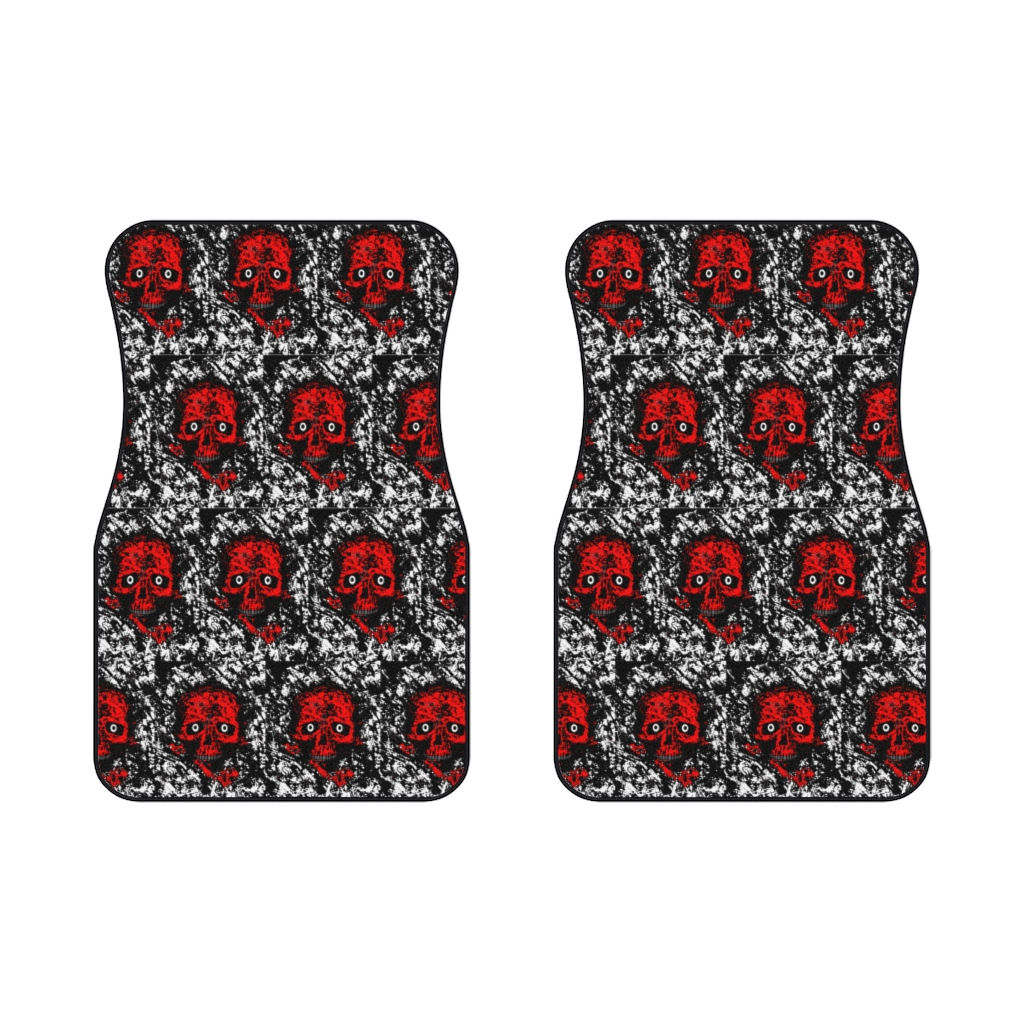 Skull Headed Front Car Mats-2 PC Front Car Mats-Goth