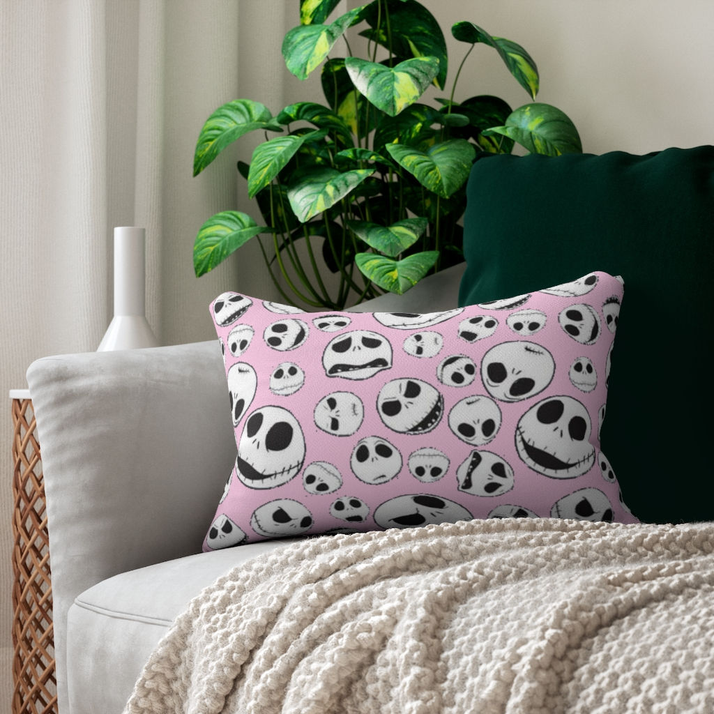 Jack Skellington Pink Lumbar Pillow-Patio Pillow-Nightmare Before Christmas