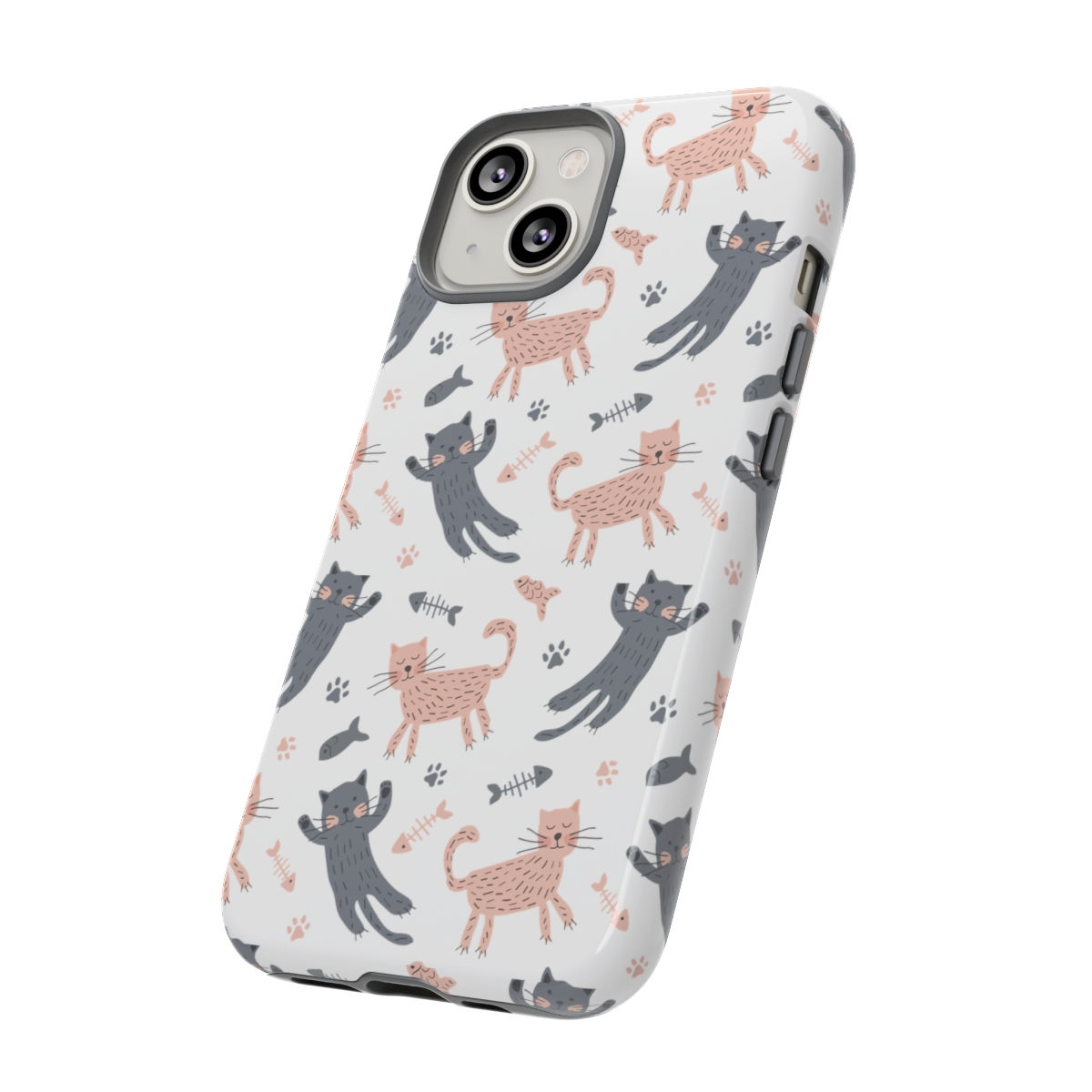 Cat Lover White Tough iPhone 14 Case-iPhone Case--iPhone 14 Case-iPhone Case