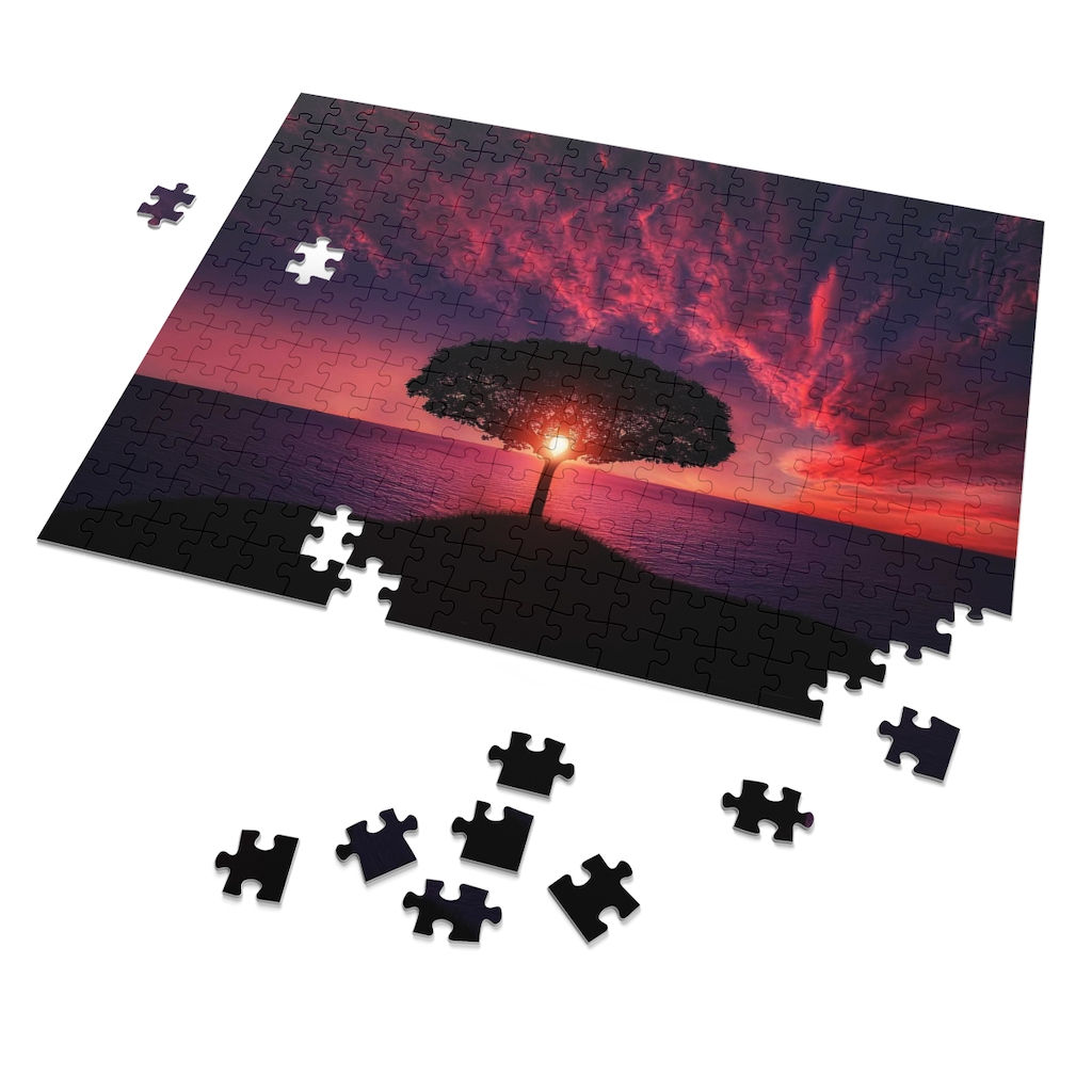 Beautiful Sunset-National Park Puzzle-Tree-Nature Lover-Plant Lover-Countryside