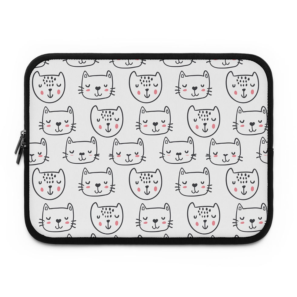 Thumbnail: 7”-17'' Cat Face Tablet Laptop Sleeve Case-MacBook-Chromebook-iPad Pro-Dell