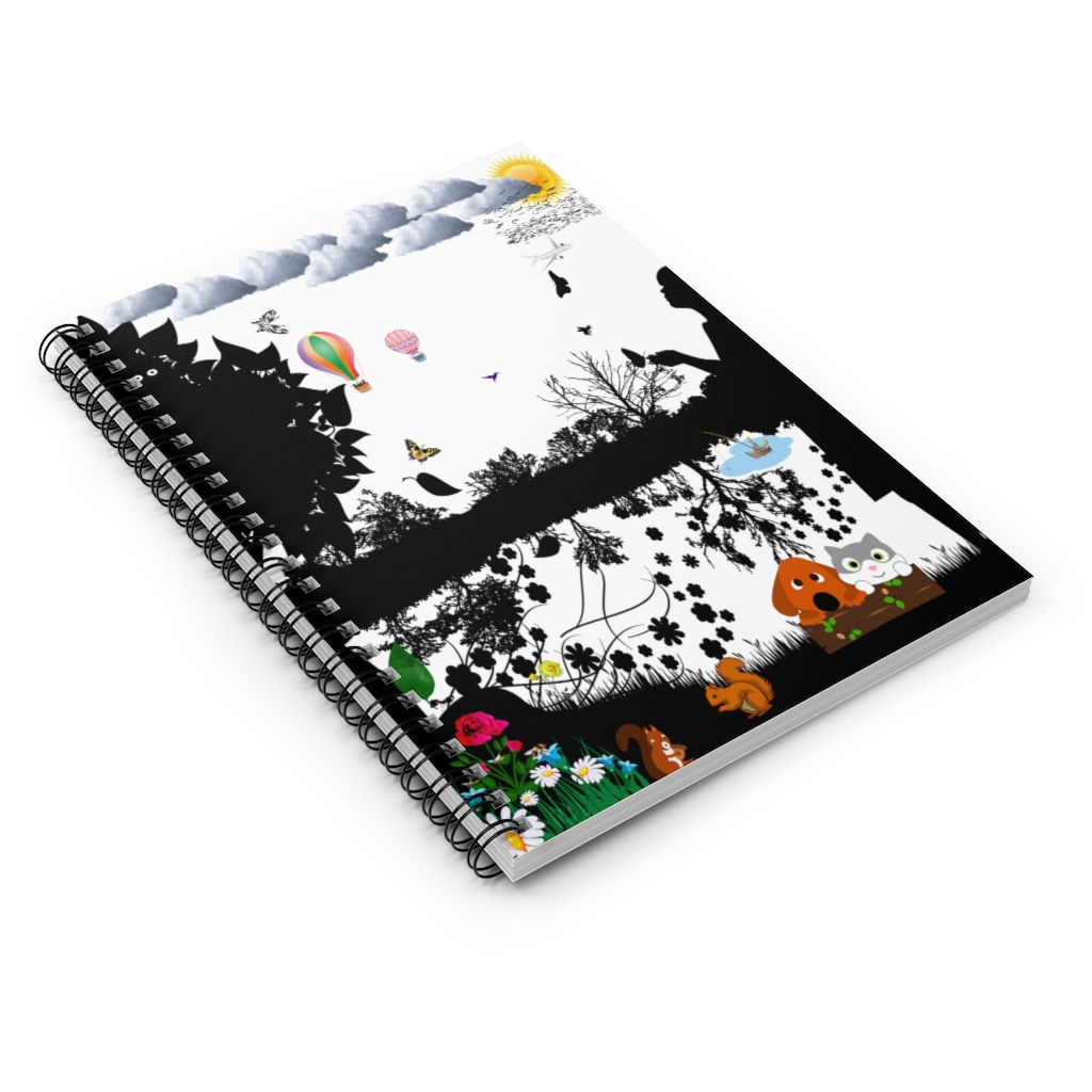 Girl On The Lake Spiral Notebook-Journal-Diary-Sketchbook