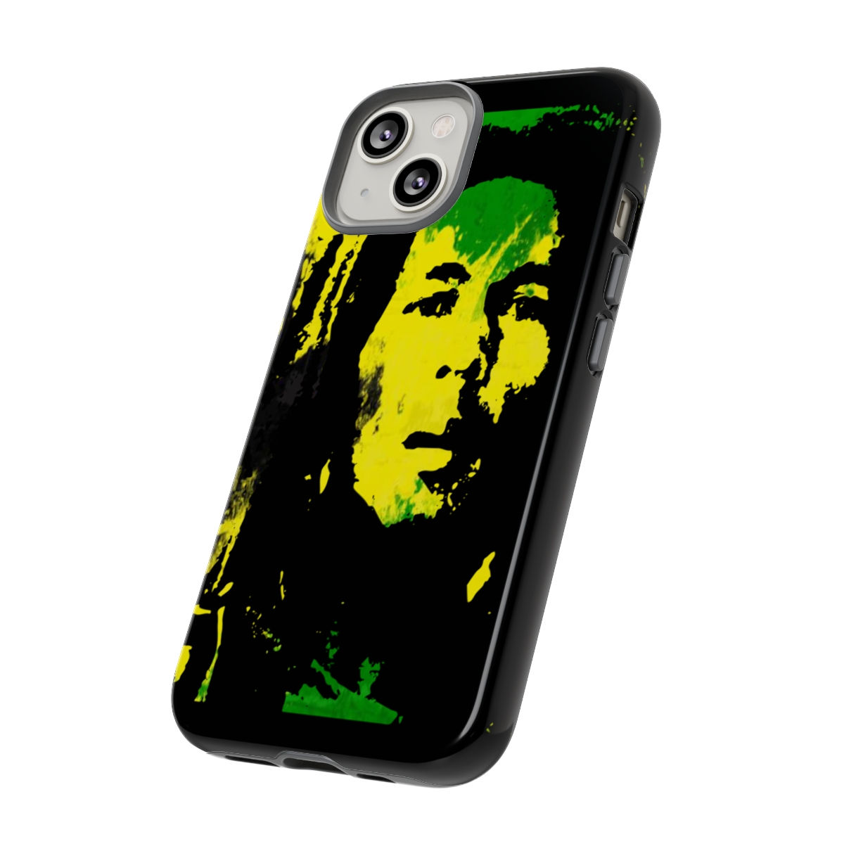 Bob Marley Tough iPhone 14 Case-iPhone 14-iPhone-Caribbean-Jamaica-Rasta Colors