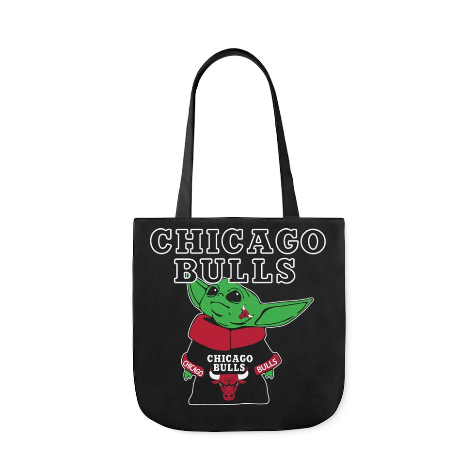 Thumbnail: Baby Yoda-Chicago Bulls Canvas Tote Bag-Book Bag-Grocery Bag-Beach Tote