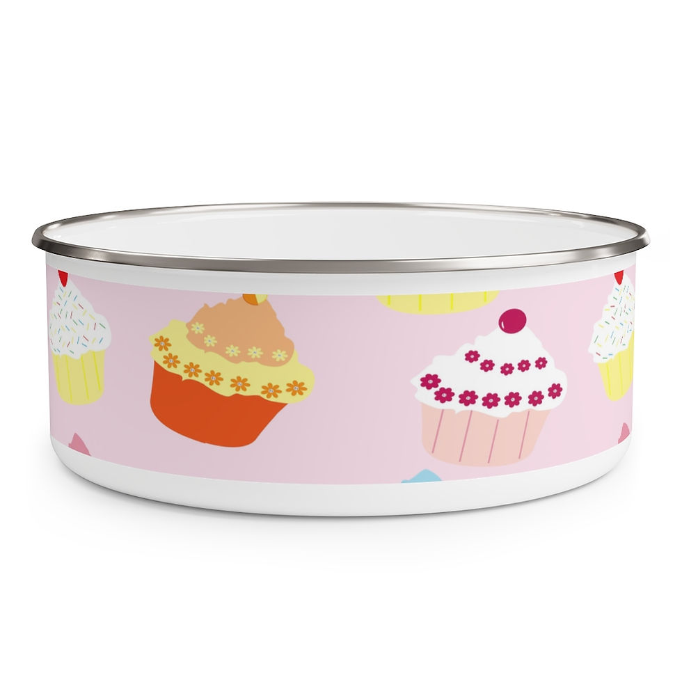 Thumbnail: Sweet Cakes Enamel Bowl-Food Containers-Food Storage-Pet Bowls-Serving Bowls