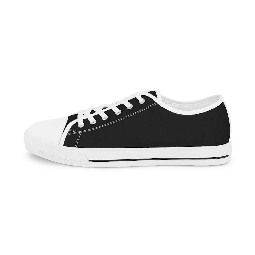 Men's Low Top Sneakers-Men Shoes-Black & White Shoes- Men Sneakers-Footwear