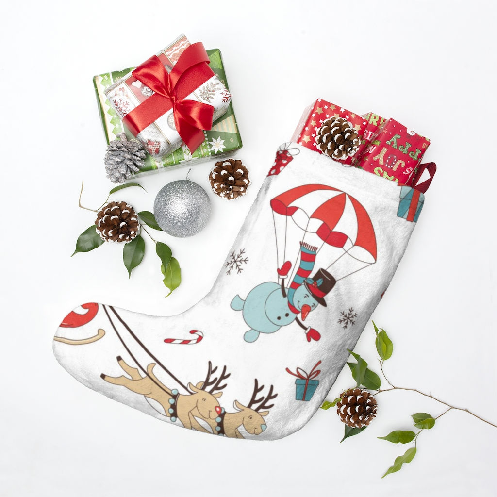 Snowman Christmas Stocking-Santa Claus-Personalized-Customized