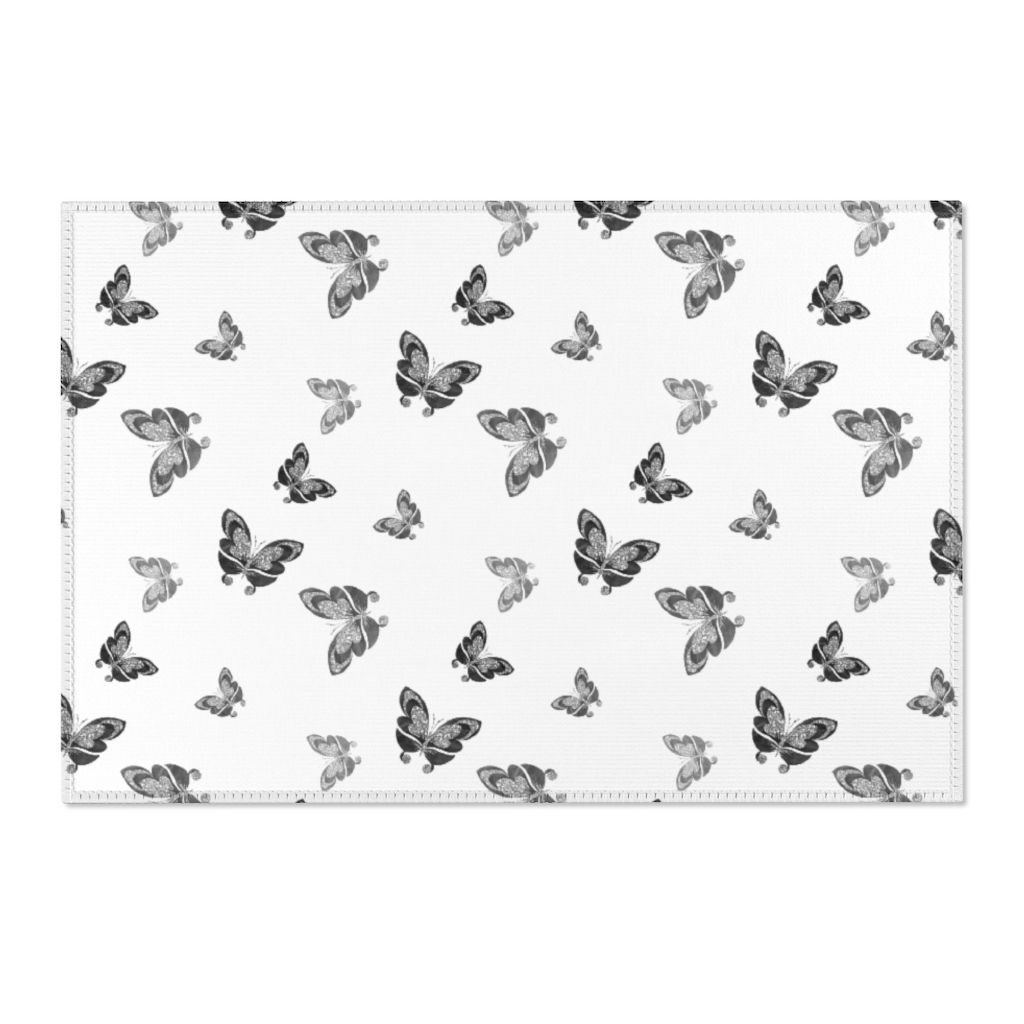 Butterflies Area Rug-Living Room-Dining Room-Bedroom-Hallway