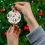 Thumbnail: Christmas Novelty Two Sided Print Ceramic Ornament-Santa Claus-Christmas Tree