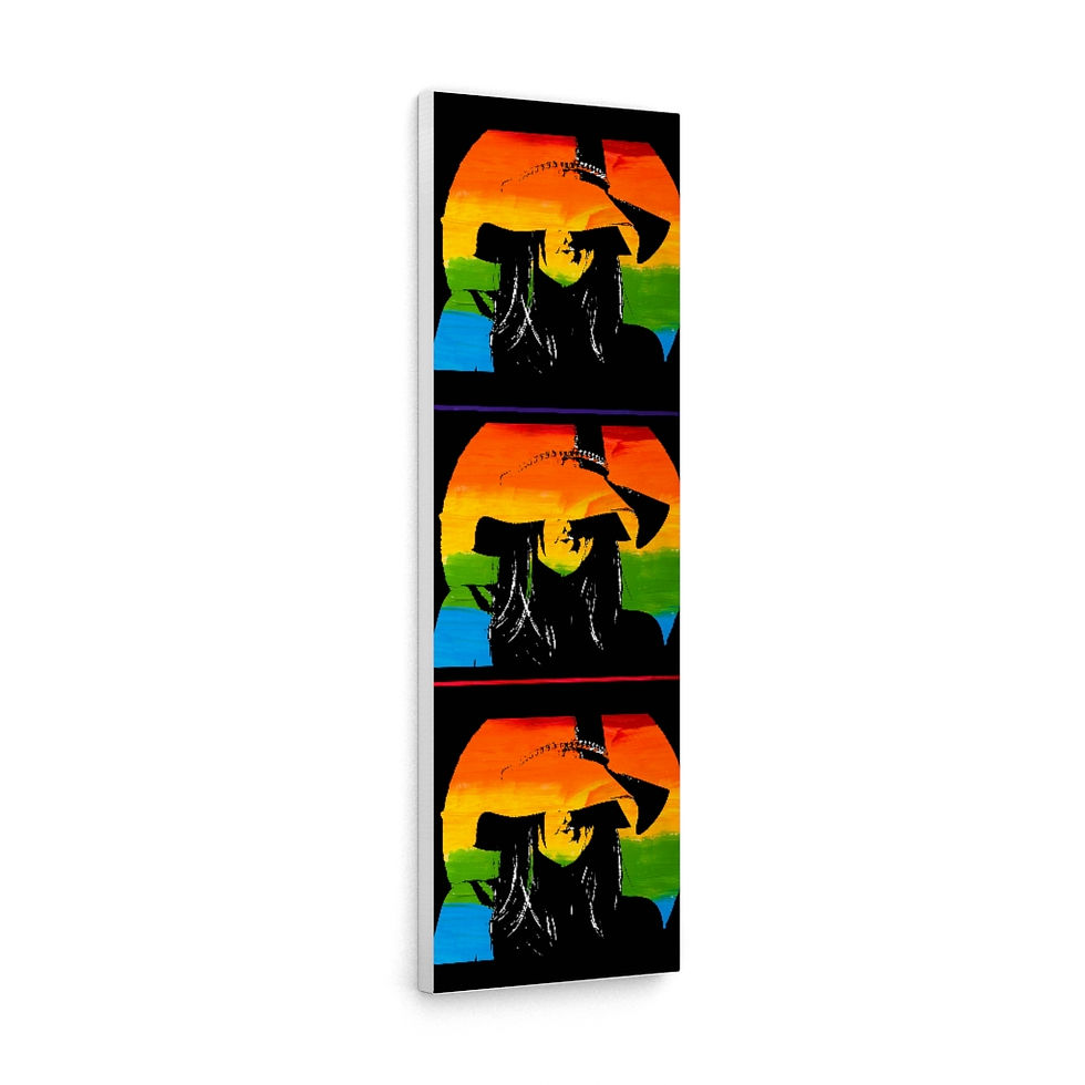 Thumbnail: Lady In a Hat Wall Art-Rainbow Wall Art-LGBT Wall Decor-Colorful LGBT Wall Art