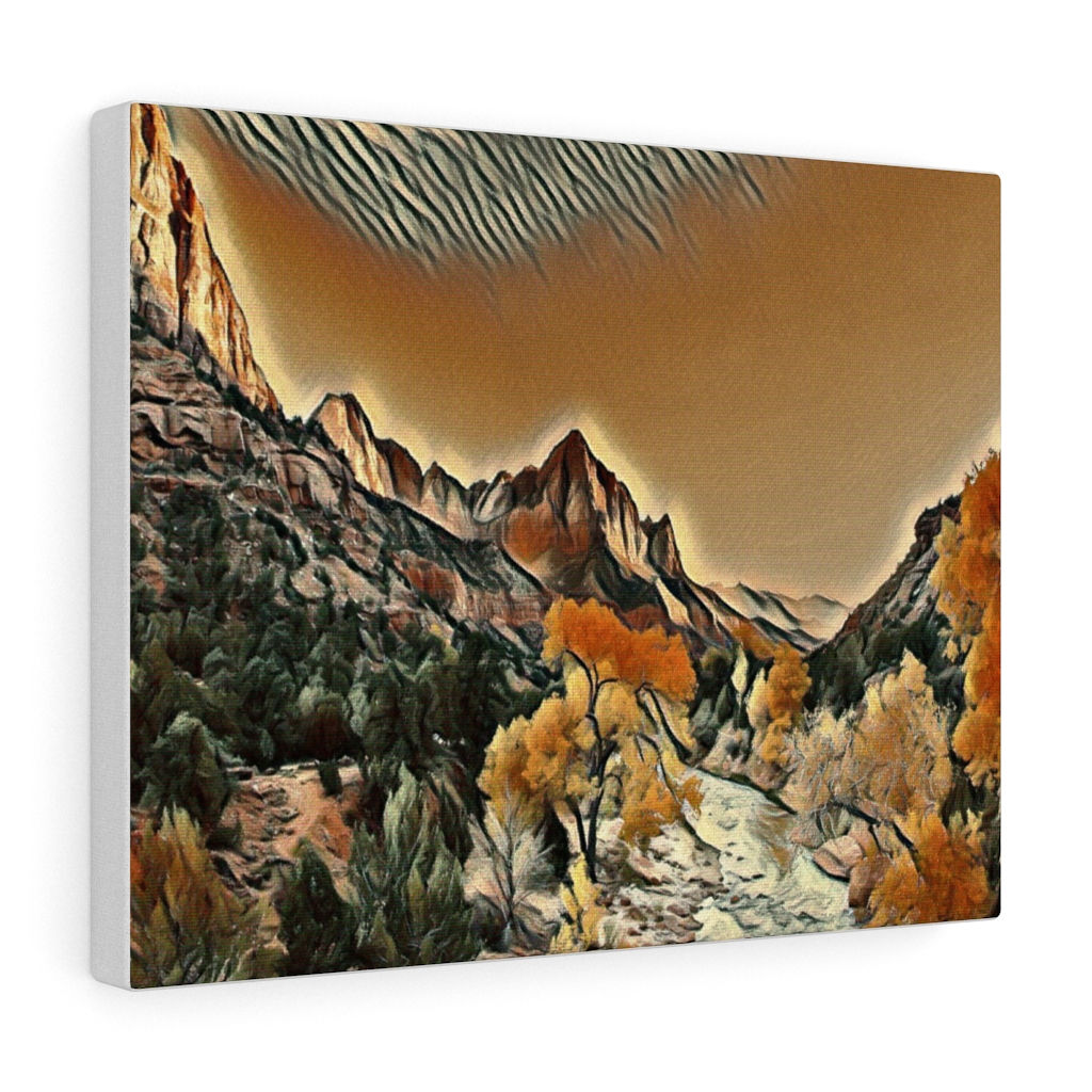 Mountains Valley Landscape Canvas Wall Art-Nature Lover-Countryside-Picasso