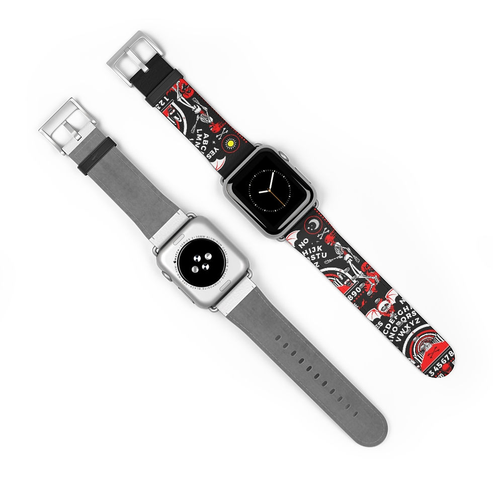 Thumbnail: Ouija Board Faux Leather Apple Watch Band-Series 1 2 3 4 5-38,42mm-iWatch-Goth