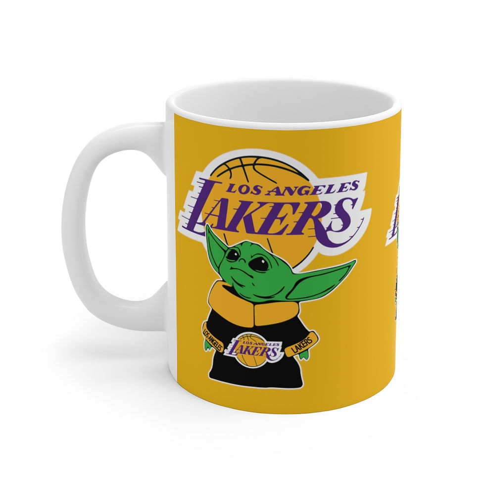 Thumbnail: Baby Yoda-Los Angeles Lakers Mug Cup-Office Mug-Coffee Mug-Tea Cup-Sports Mug