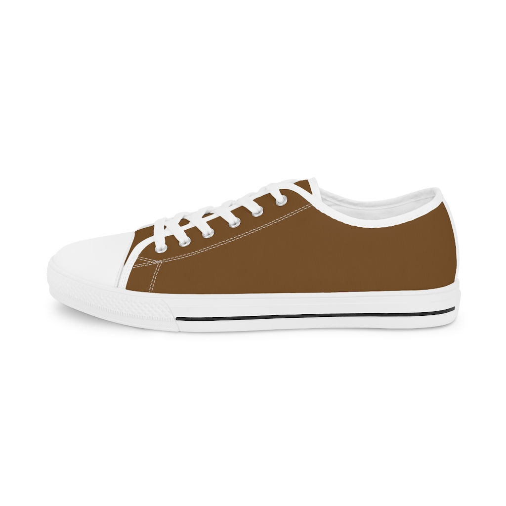 Men's Low Top Sneakers-Men Shoes-Brown Shoes-Men Sneakers-Footwear