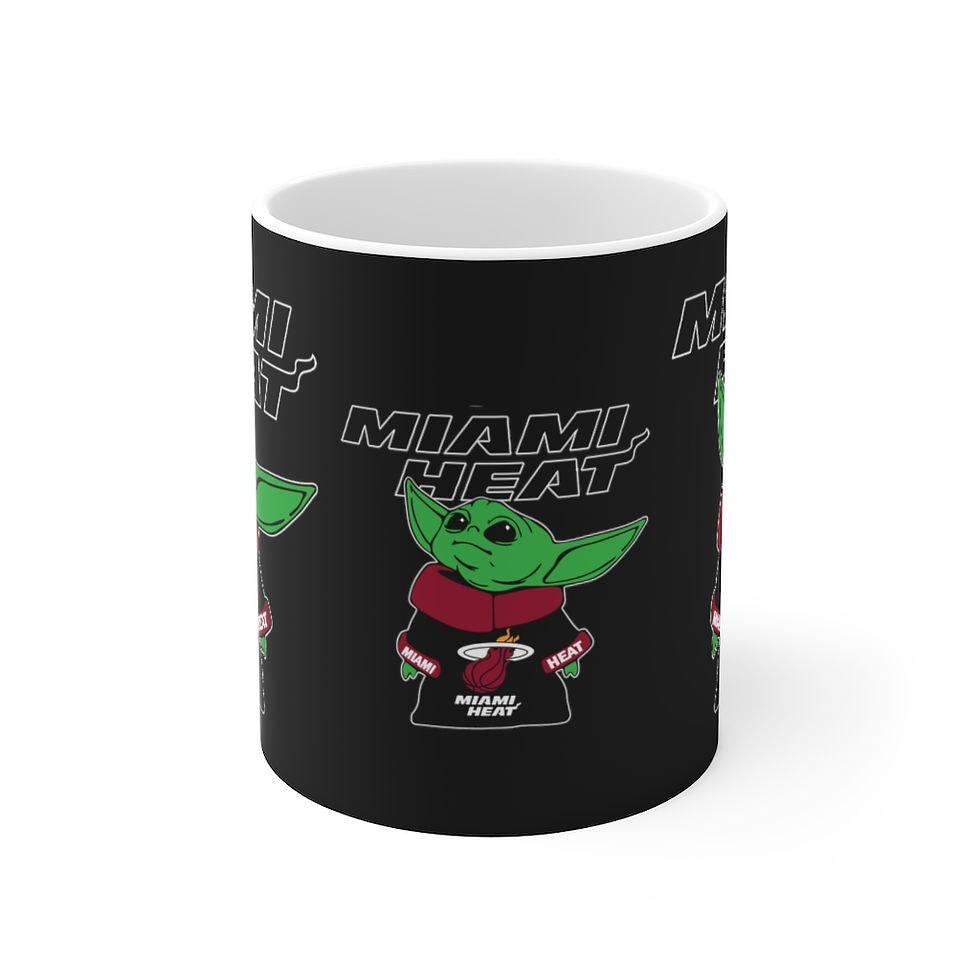 Thumbnail: Baby Yoda-Miami Heat Mug Cup-Office Mug-Coffee Mug-Tea Cup-Sports Mug