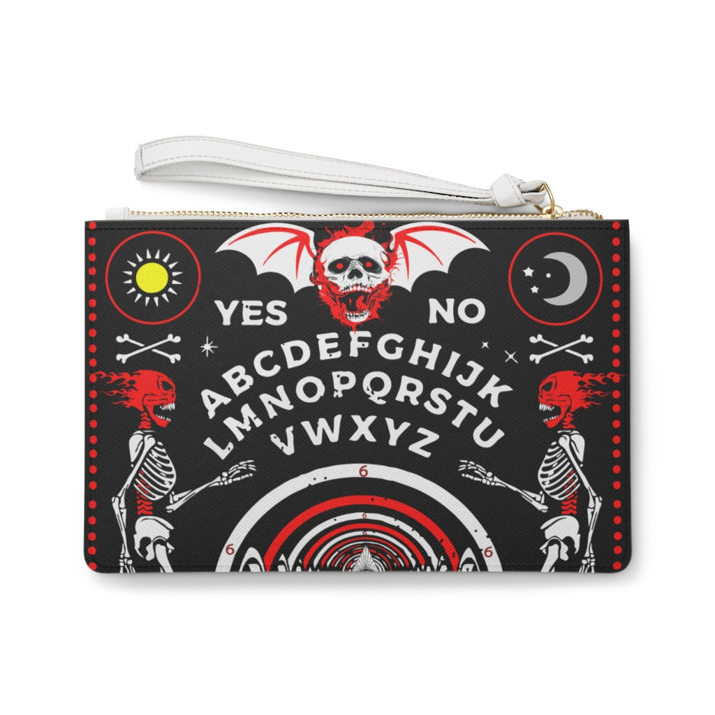 Ouija Board Vegan Leather Clutch Makeup Cosmetic Bag-Women Bag-Gothic-Goth