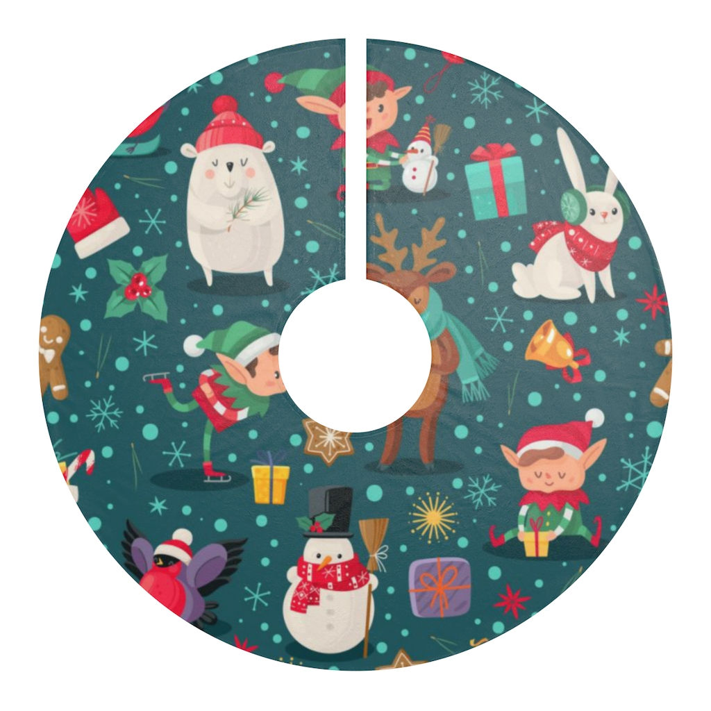 Santa Helper Christmas Tree Skirt-Christmas Tree-Christmas Lights-Decorations