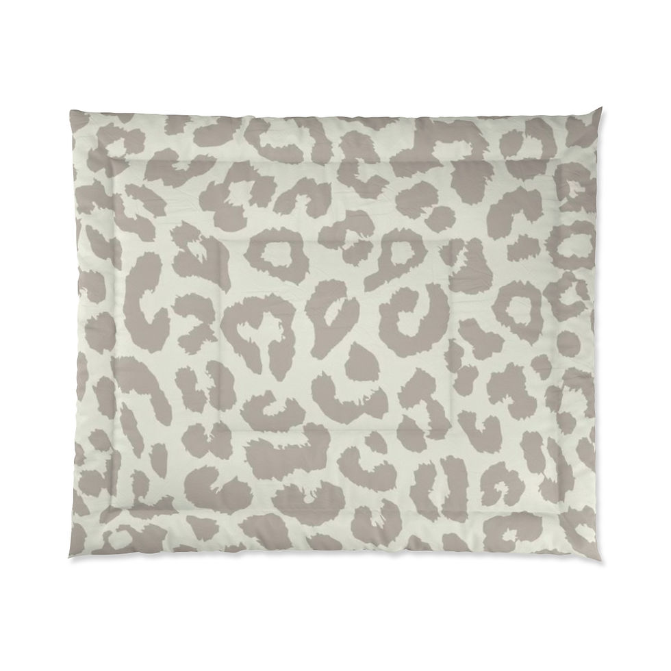 Thumbnail: Beige Leopard Print Comforter-Animal Print-Animal Lovers
