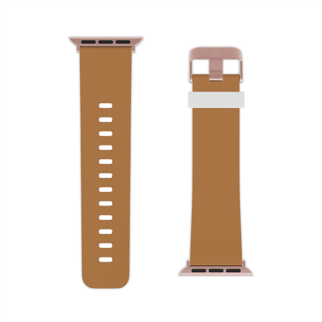 Apple Rubber Light Brown Watch Band-Series 1 2-42/44mm-iWatch-Running,Gym,Hiking
