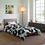 Miniatura: Black,White & Blue Leopard Print Comforter-Animal Print-Animal Lover