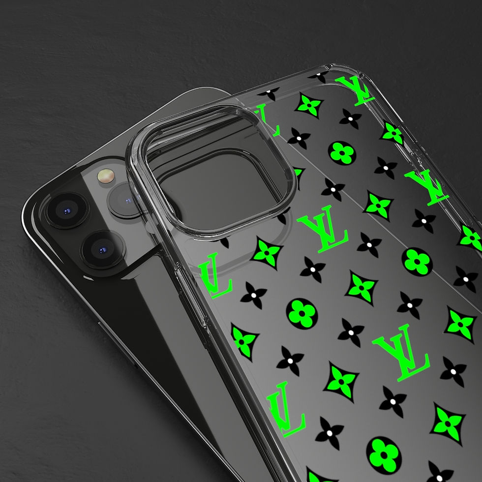 サムネイル： Green & Black Clear iPhone Case-iPhone 13 Case-iPhone 12 Case-iPhone Case-iPhone