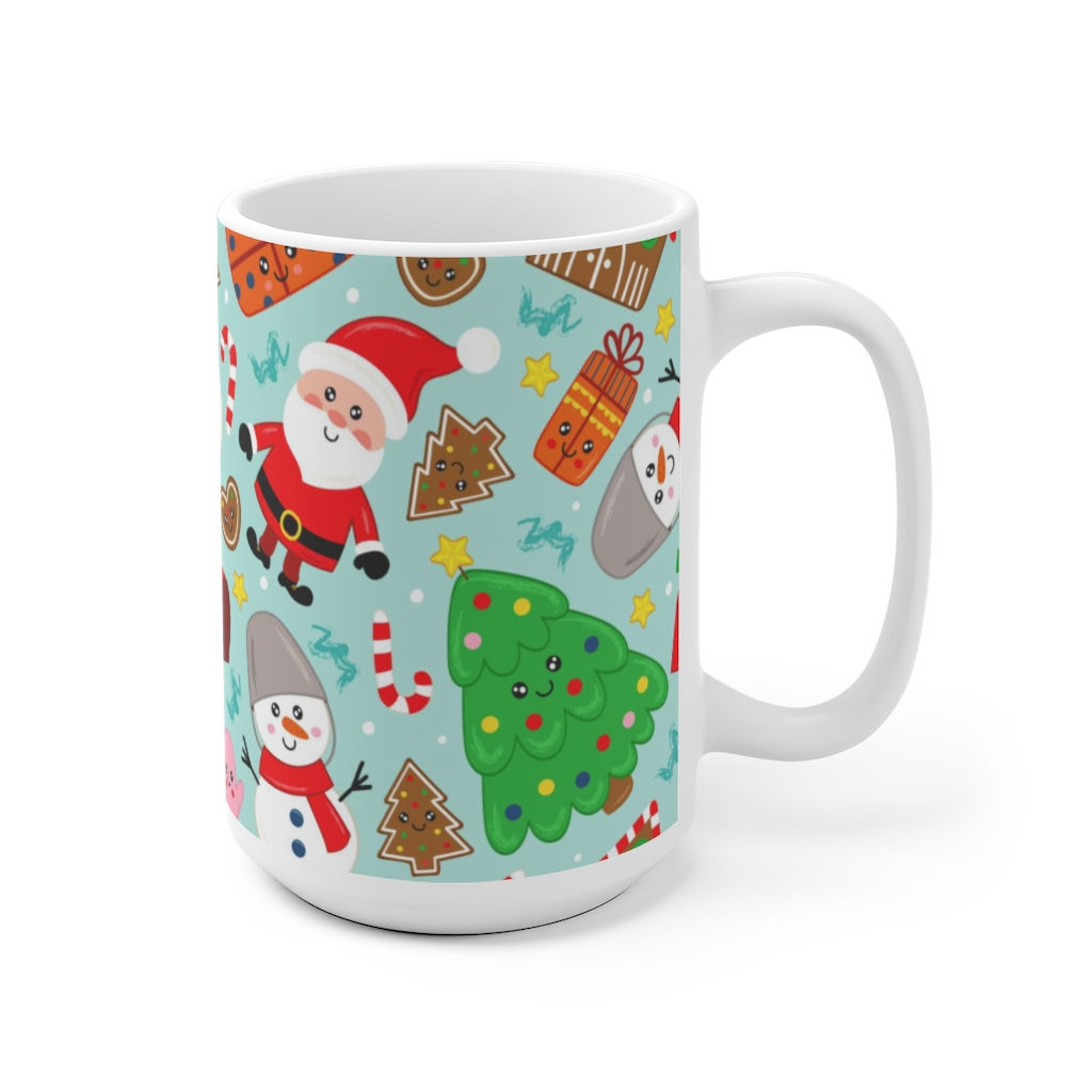 Santa Claus 11 & 15 OZ Holiday Mug-Chocolate Tea-Tea Lover Cup-Coffee Mug 