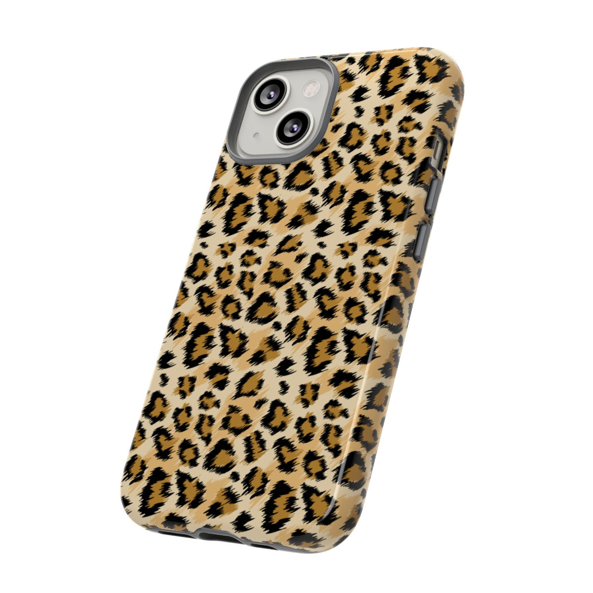 Brown Leopard Print Tough iPhone 14 Case-iPhone 14-iPhone Case-Animal Print