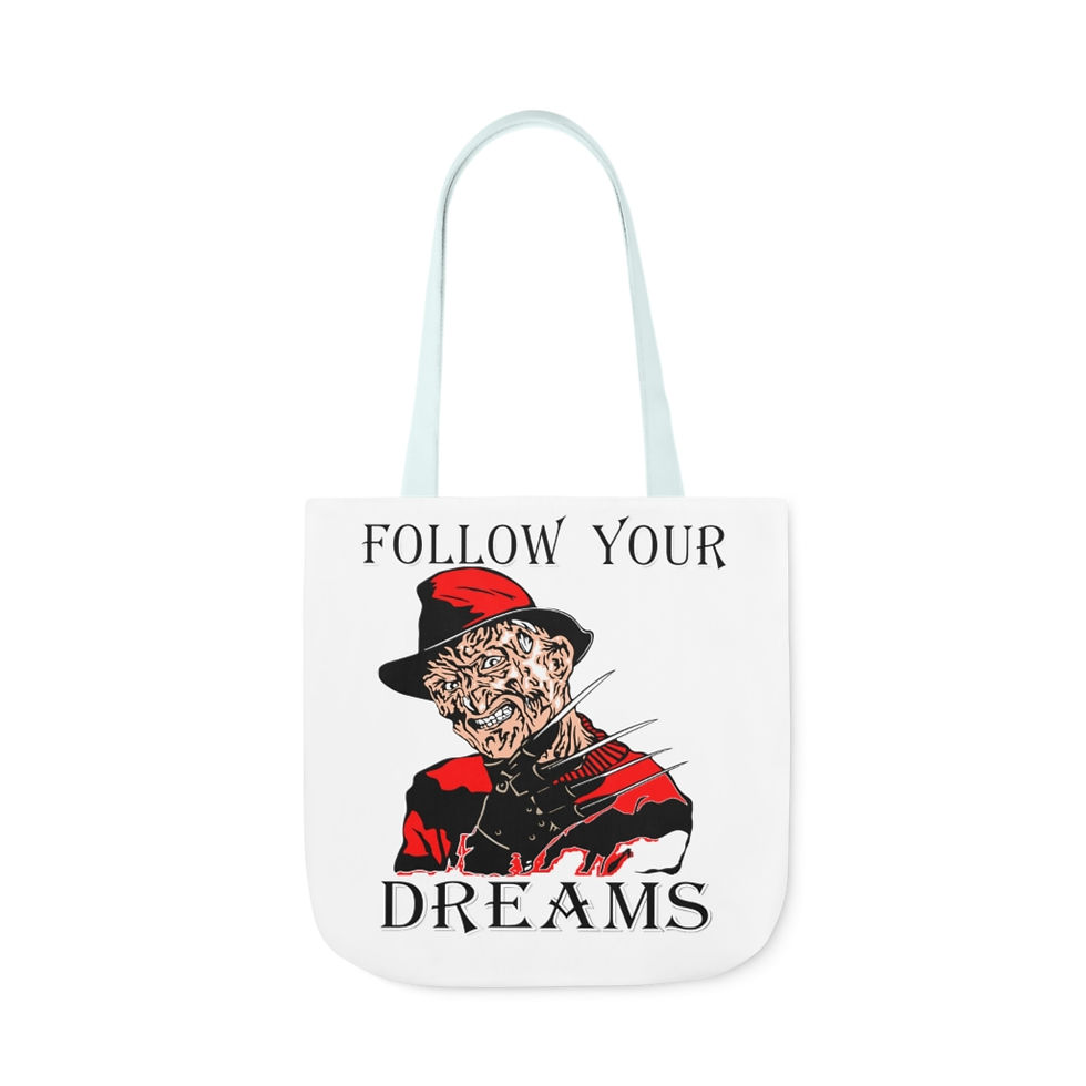 Thumbnail: Freddy Krueger Canvas Tote Bag-Book Bag-Grocery Bag-Beach Tote-Goth-Bags