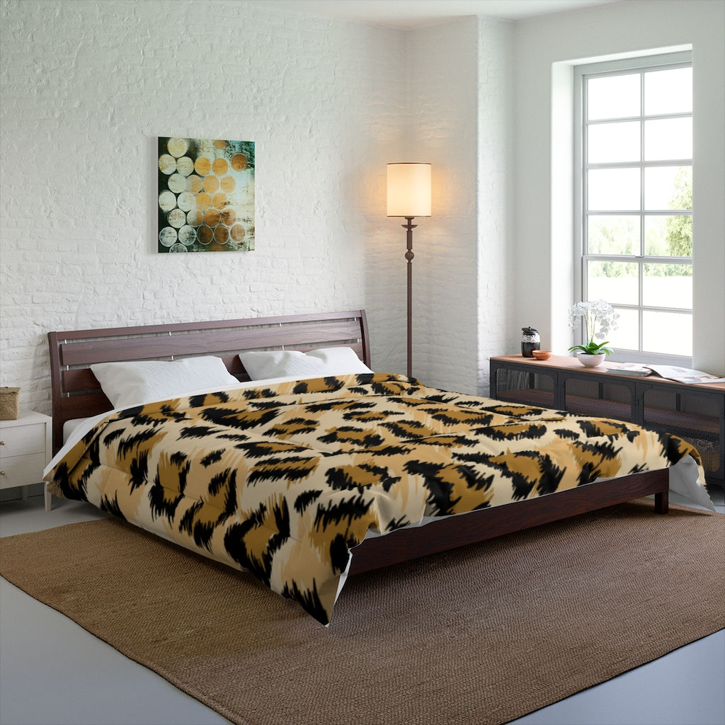 Brown Leopard Print Comforter-Animal Print-Animal Lover