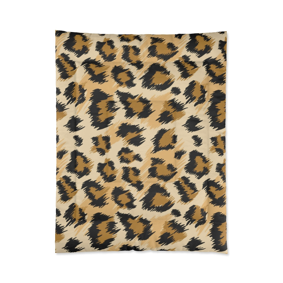 Miniatura: Brown Leopard Print Comforter-Animal Print-Animal Lover