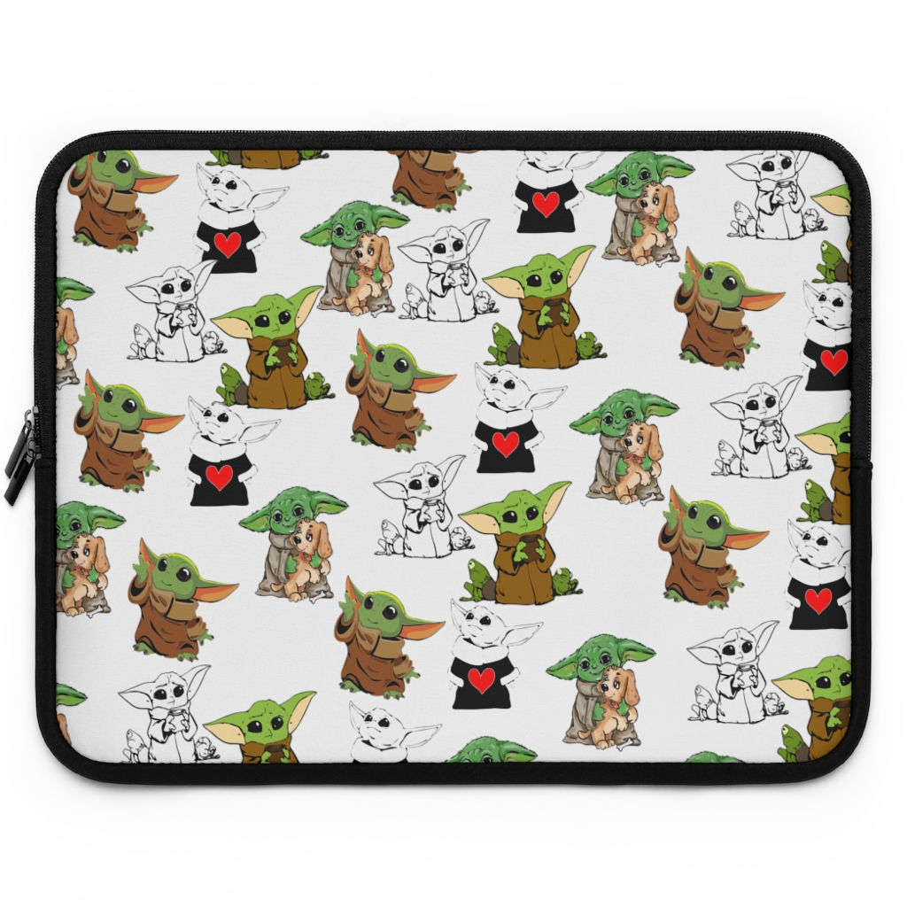7”-17'' Baby Yoda Tablet Laptop Sleeve Case-MacBook-Chromebook-iPad Pro-Dell