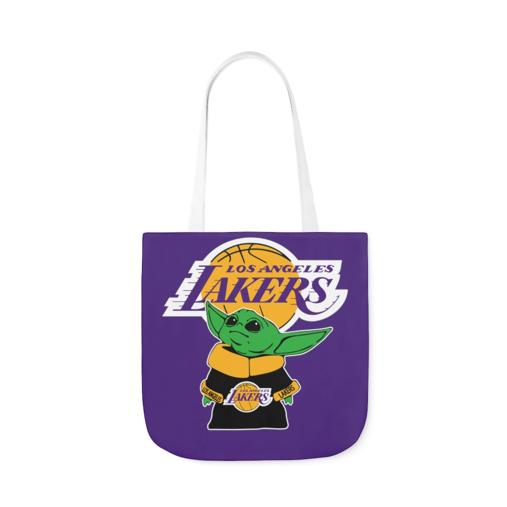 Baby Yoda-Los Angeles Lakers Canvas Tote Bag-Book Bag-Grocery Bag-Beach Tote