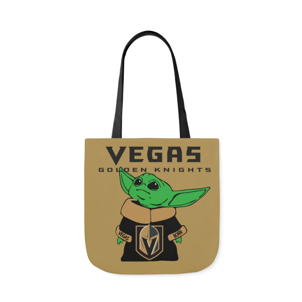 Baby Yoda Las Vegas Golden Knights Canvas Tote Bag-Book Bag-Grocery-Beach Tote