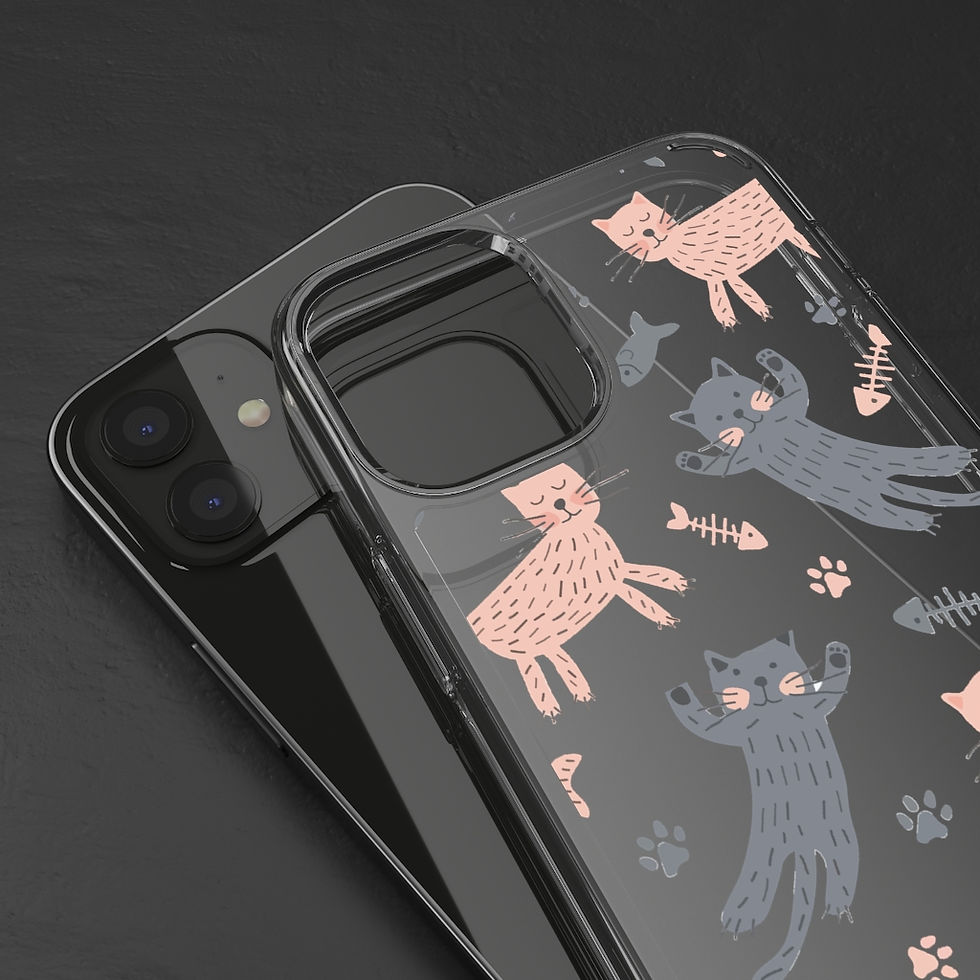 Thumbnail: Cat lovers Clear iPhone Case-iPhone 13 Case-iPhone 12 Case-iPhone Case