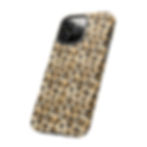 Thumbnail: Brown Leopard Print Tough iPhone 14 Case-iPhone 14-iPhone Case-Animal Print