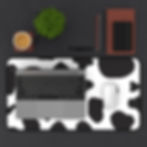 Thumbnail: Black & White Cow Print Gaming Mouse Pad-Large Office Desk Mat-Mouse Pad-Desk