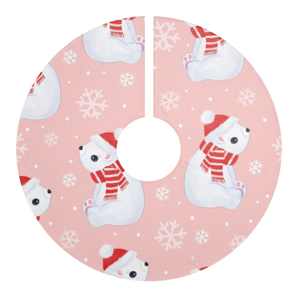 Polar Bear Christmas Tree Skirt-Animal Lover
