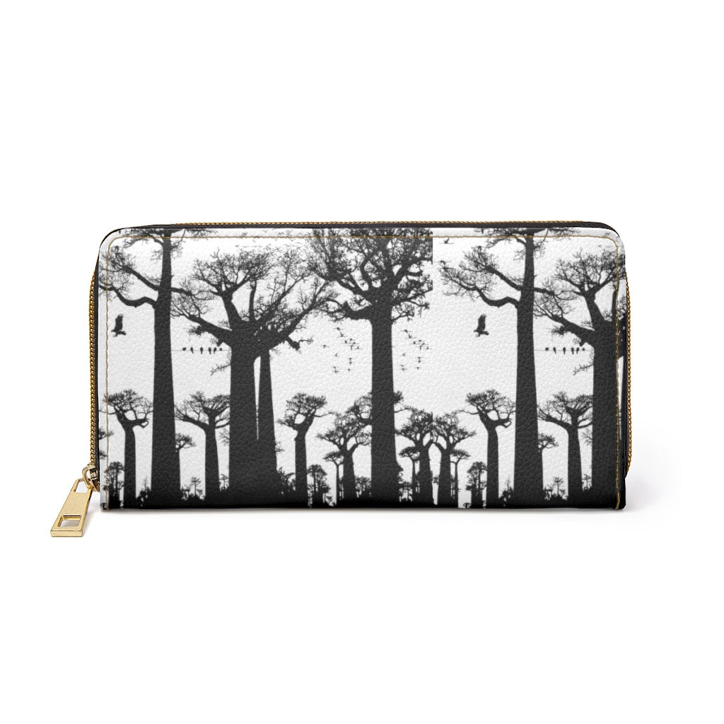Forest Tree Faux Leather Zipper Wallet-Women Wallet-Wallets For Women