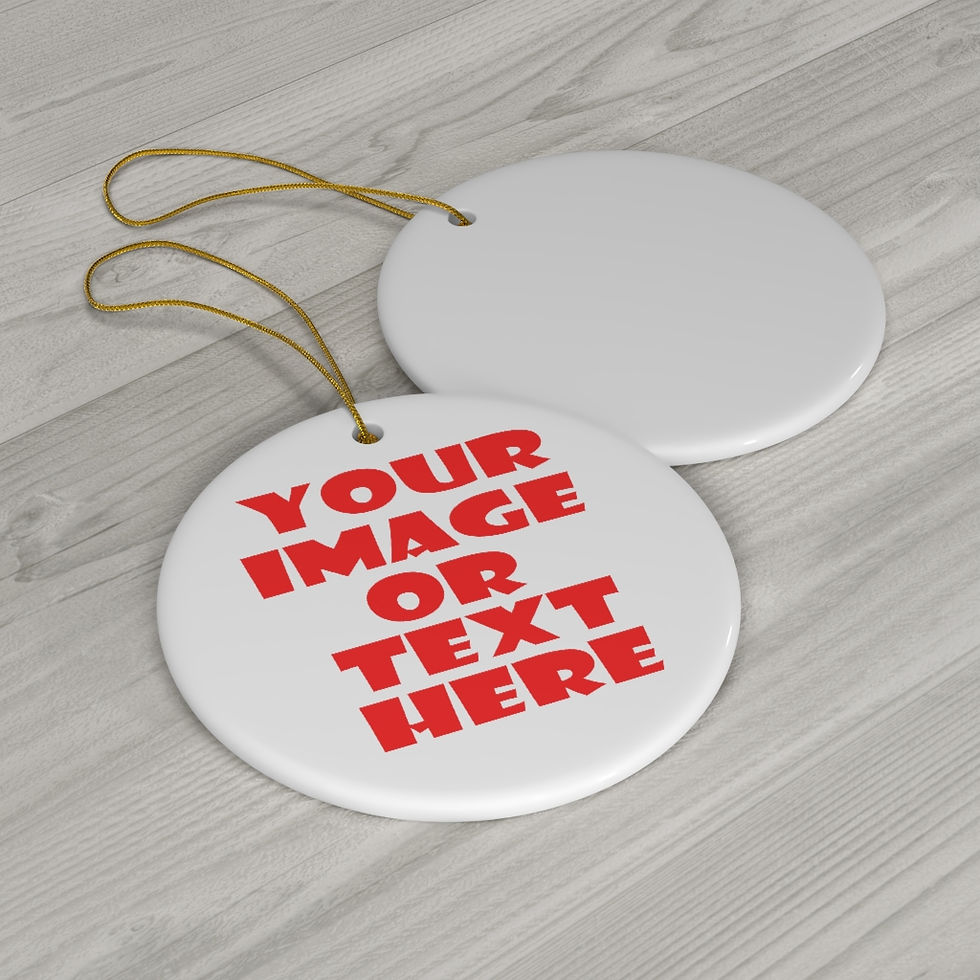 Personalized-Customized-Two Sided Print Ceramic Ornament