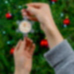Thumbnail: Santa Claus & Fox Pewter Snowflake Ornament-Christmas Tree-Christmas Lights