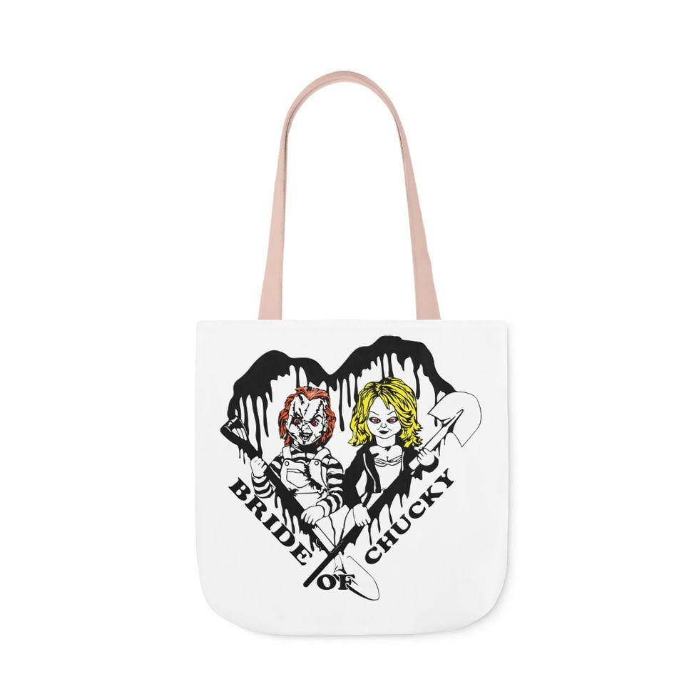 Thumbnail: Bride of Chucky Canvas Tote Bag-Book Bag-Grocery Bag-Beach Tote-Goth-Bags 