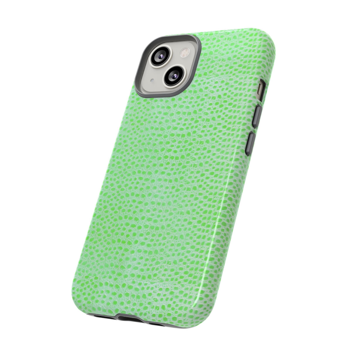 Lime Green Snakeskin Print Tough iPhone 14 Case-iPhone-iPhone Case-Animal Print