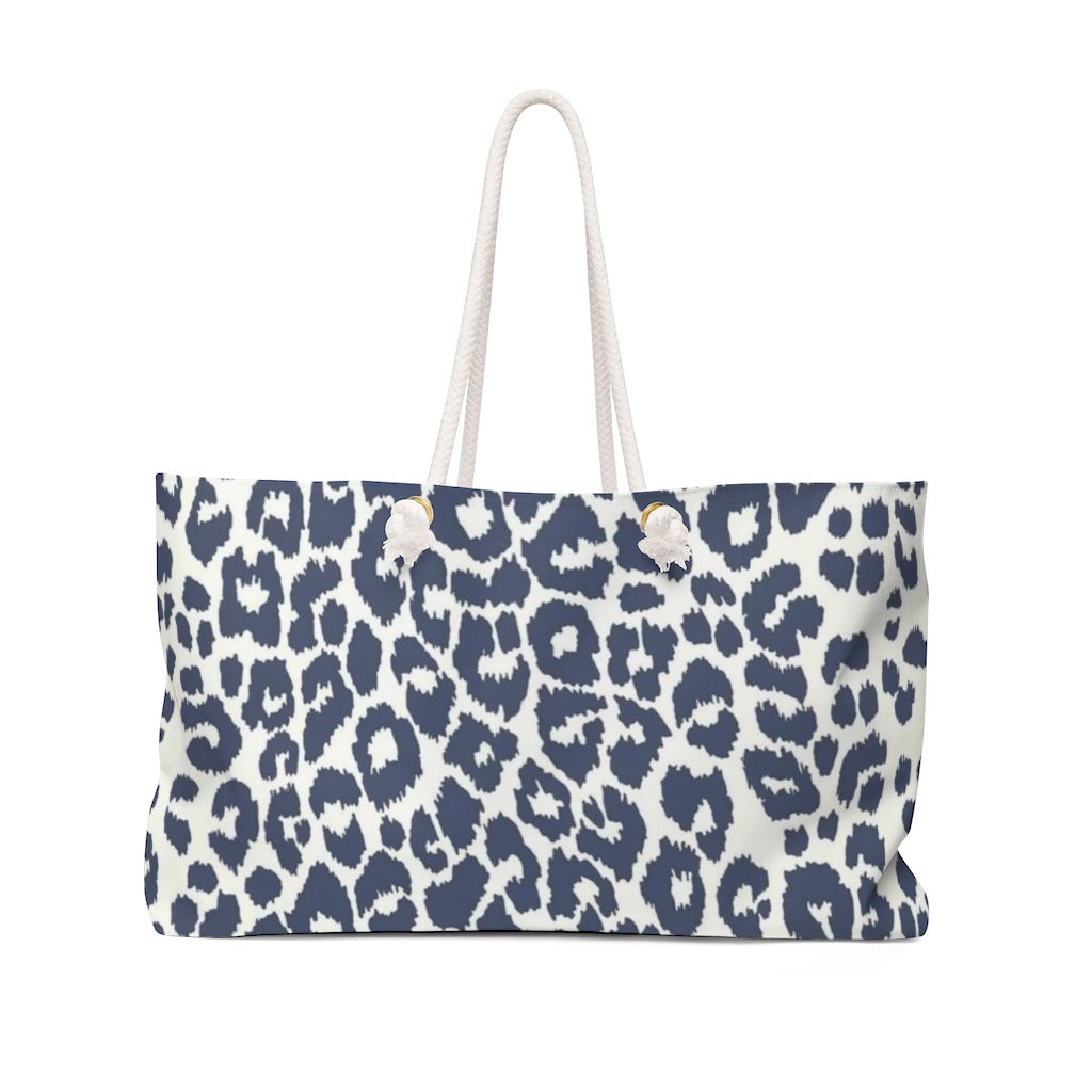 Dark Leopard Print Weekender Bag-Animal Print-Birthday Bag-Travel Bag