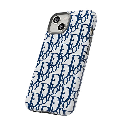 Blue & White Tough iPhone 14 Case-iPhone-iPhone 14-Luxury iPhone Case.