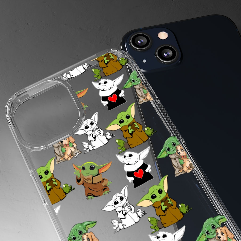 Baby Yoda Clear iPhone Case-iPhone 13 Case-iPhone 12 Case-iPhone Case-iPhone 13