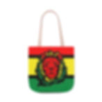 Thumbnail: Rasta Color Canvas Tote Bag-Book Bag-Grocery Bag-Beach Tote-Jamaica-Reggae Music